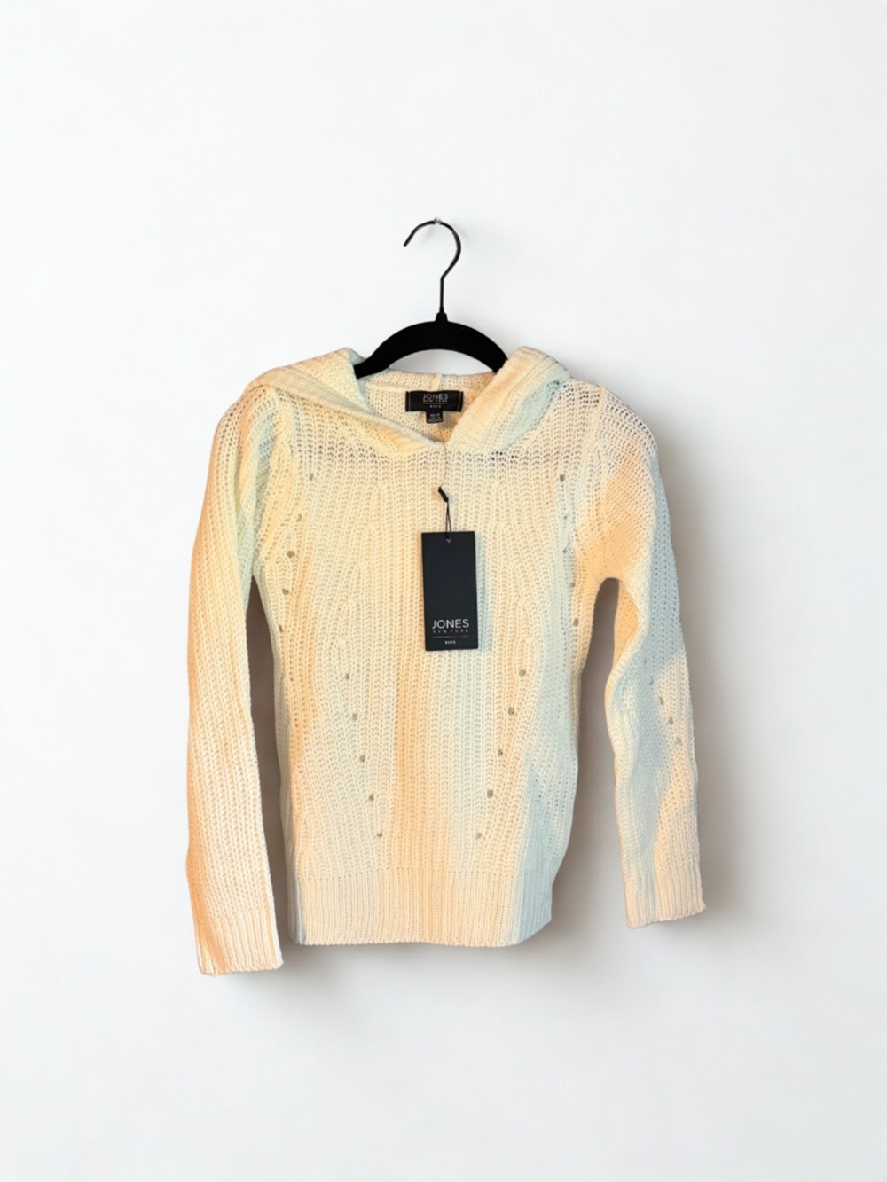 Jones New York Cream Cable Knit Hoodie - Kids